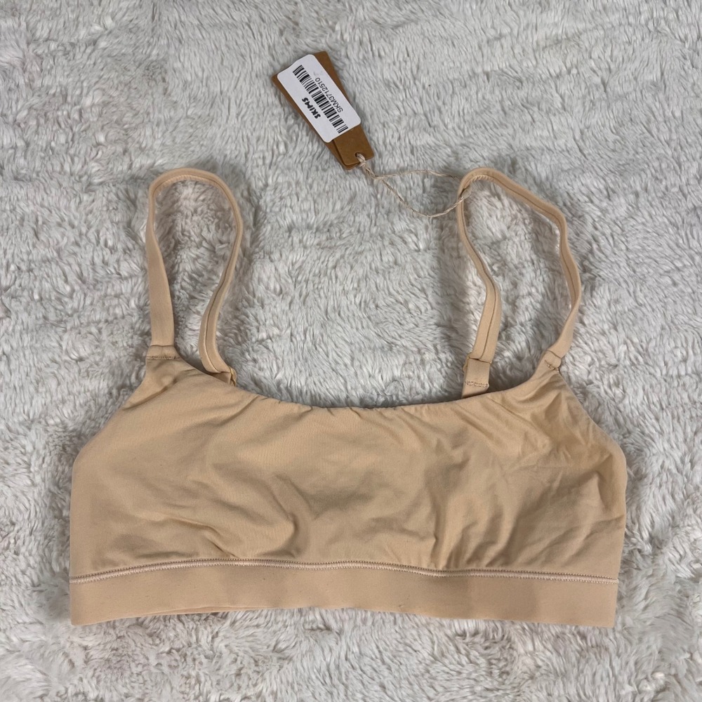 SKIMS Fits Everybody Scoop Neck Bralette Sand XXS BR-SCN-2025 NEW Adjustable NWT
